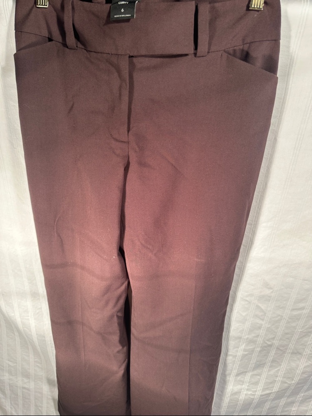 Ann Taylor Brown Straight-Leg Dress Pants